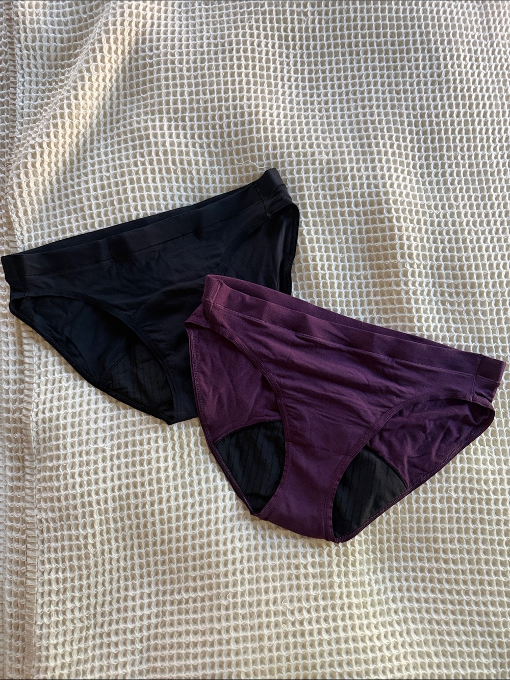 Women's Period Briefs Bundle - Black & Deep Plum Comfort Panties from Saalt